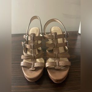 Coach leather strap high heels ! 5 inch heel